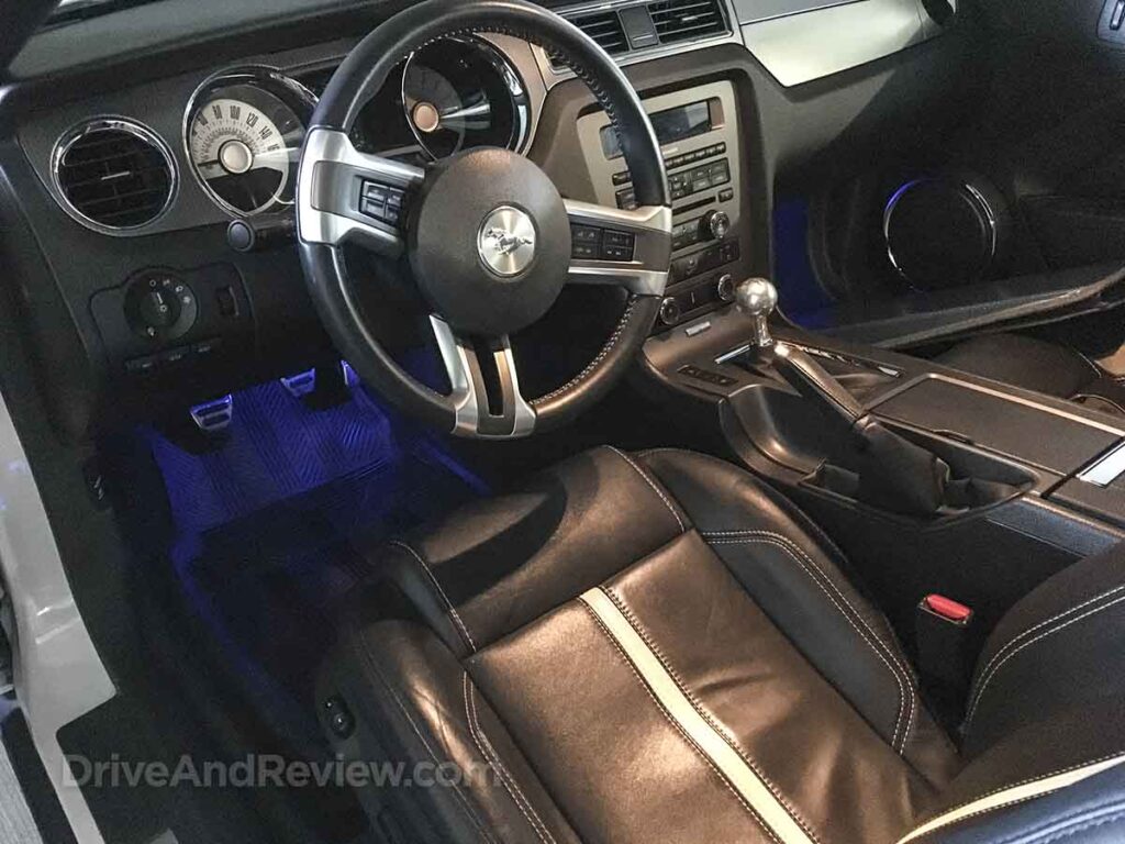 Black 2012 Ford Mustang GT interior