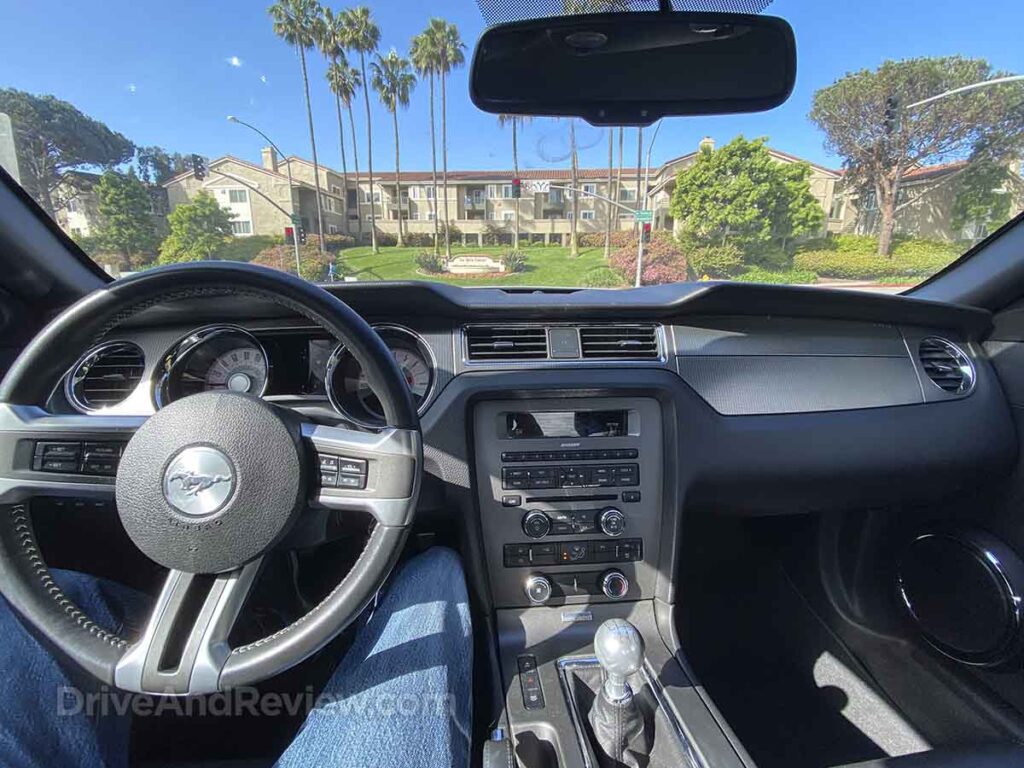 Sitting in the driver seat of my 2012 ford mustang GT