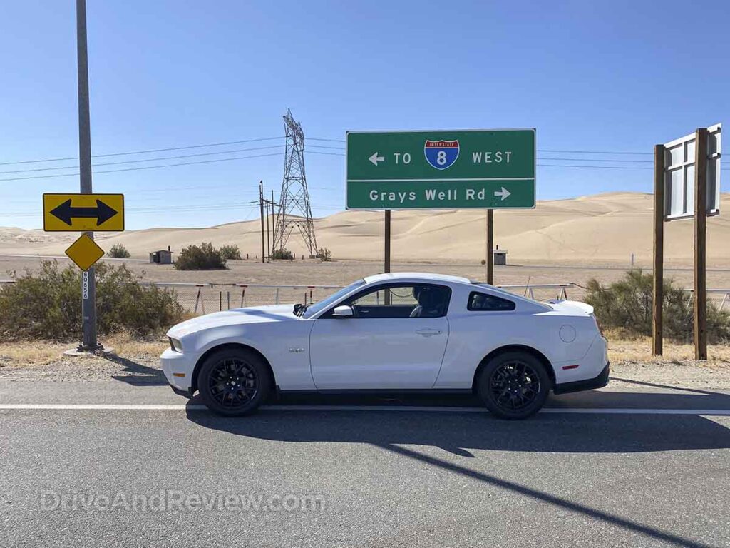 2012 ford mustang gt at Grays Well Rd along interstate 8 Southern California