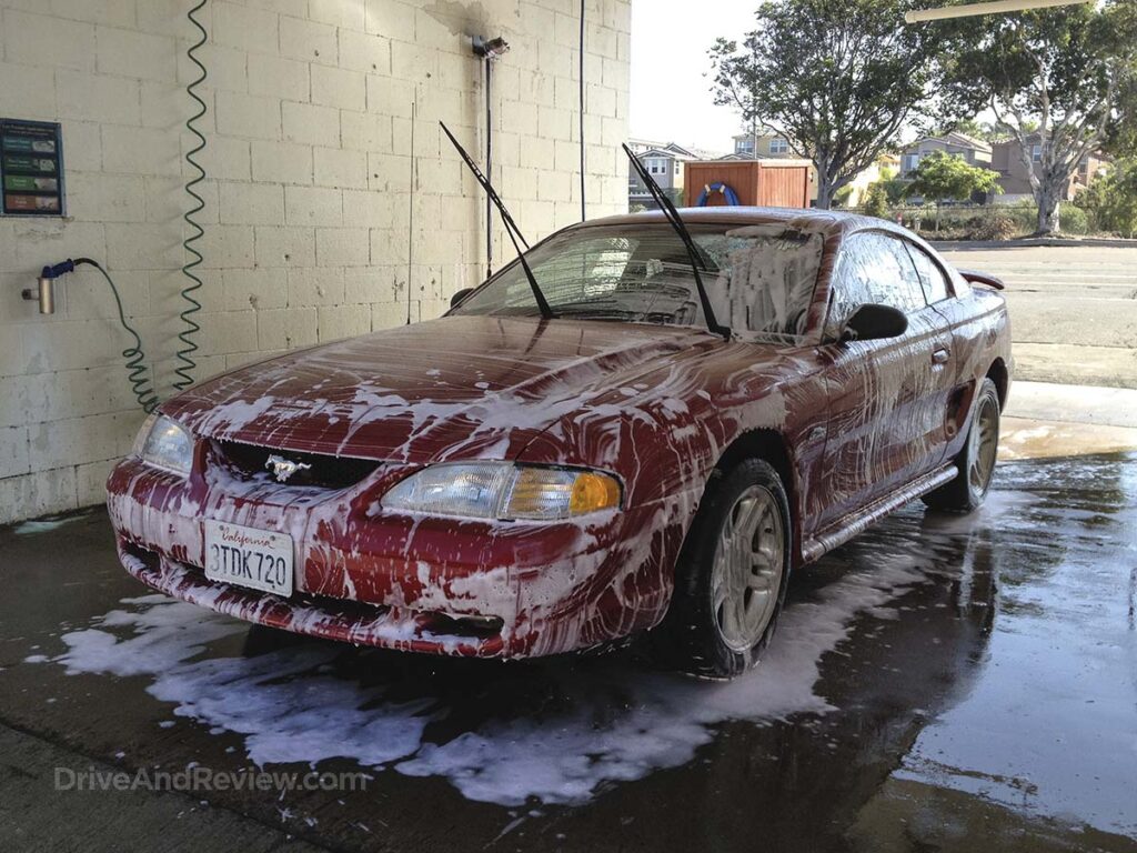 Read 1996 Ford mustang GT at the self service car wash