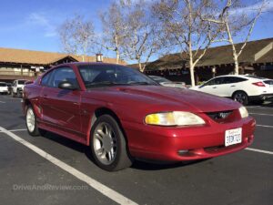 1996 ford mustang GT in the parking lot